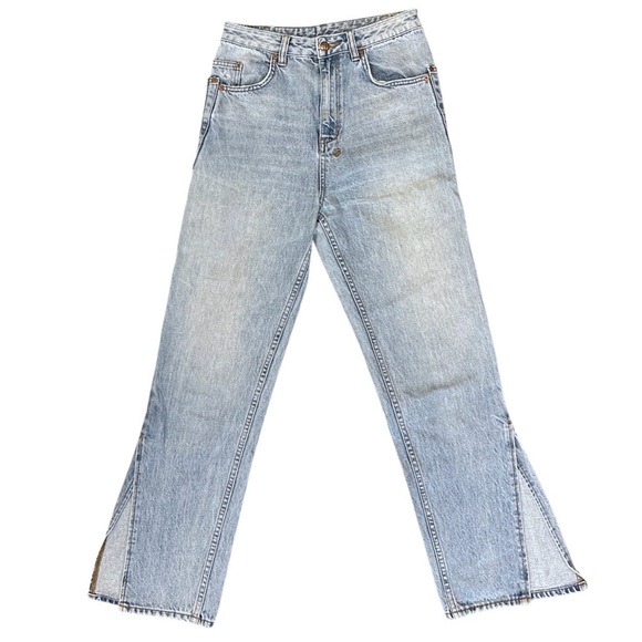 Ksubi Denim - Ksubi Split Slit Ankle Flare Crop Jeans in Vintage Blue Women’s 27 $220